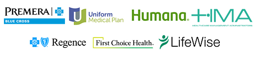Click on insurance logos to verify your insurance.